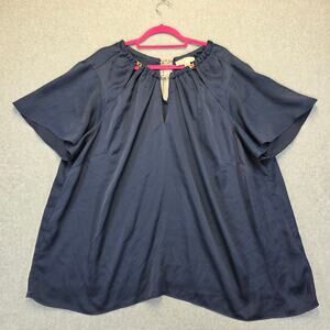 Michael Kors navy blue woman's blouse size 3x